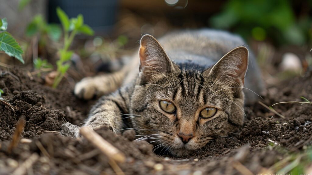 Cat in dirt - Fuji X100S